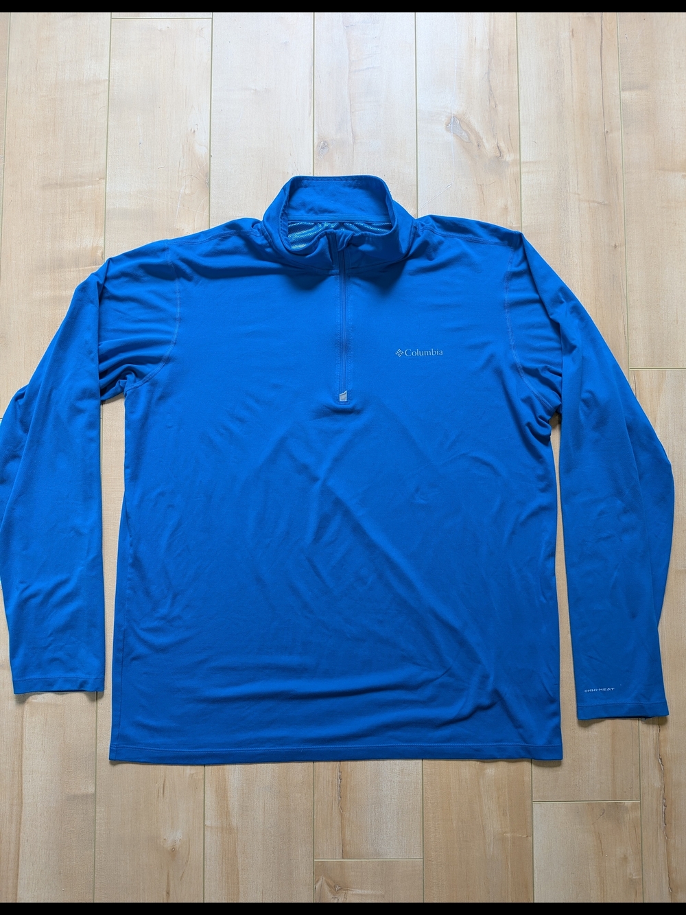 Columbia Men's Blue Quarter-Zip Performance Sweat Wicking Lining Outerwear